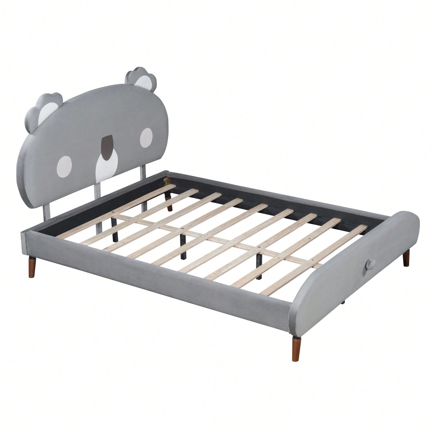 Koala-Shaped Platform Bed, Full Size, Gray