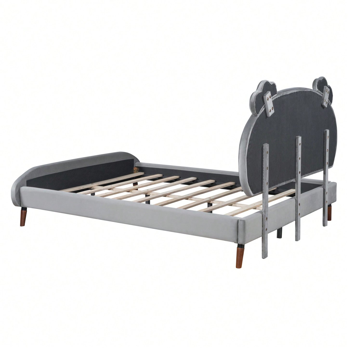 Koala-Shaped Platform Bed, Full Size, Gray