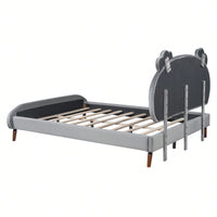 Koala-Shaped Platform Bed, Full Size, Gray