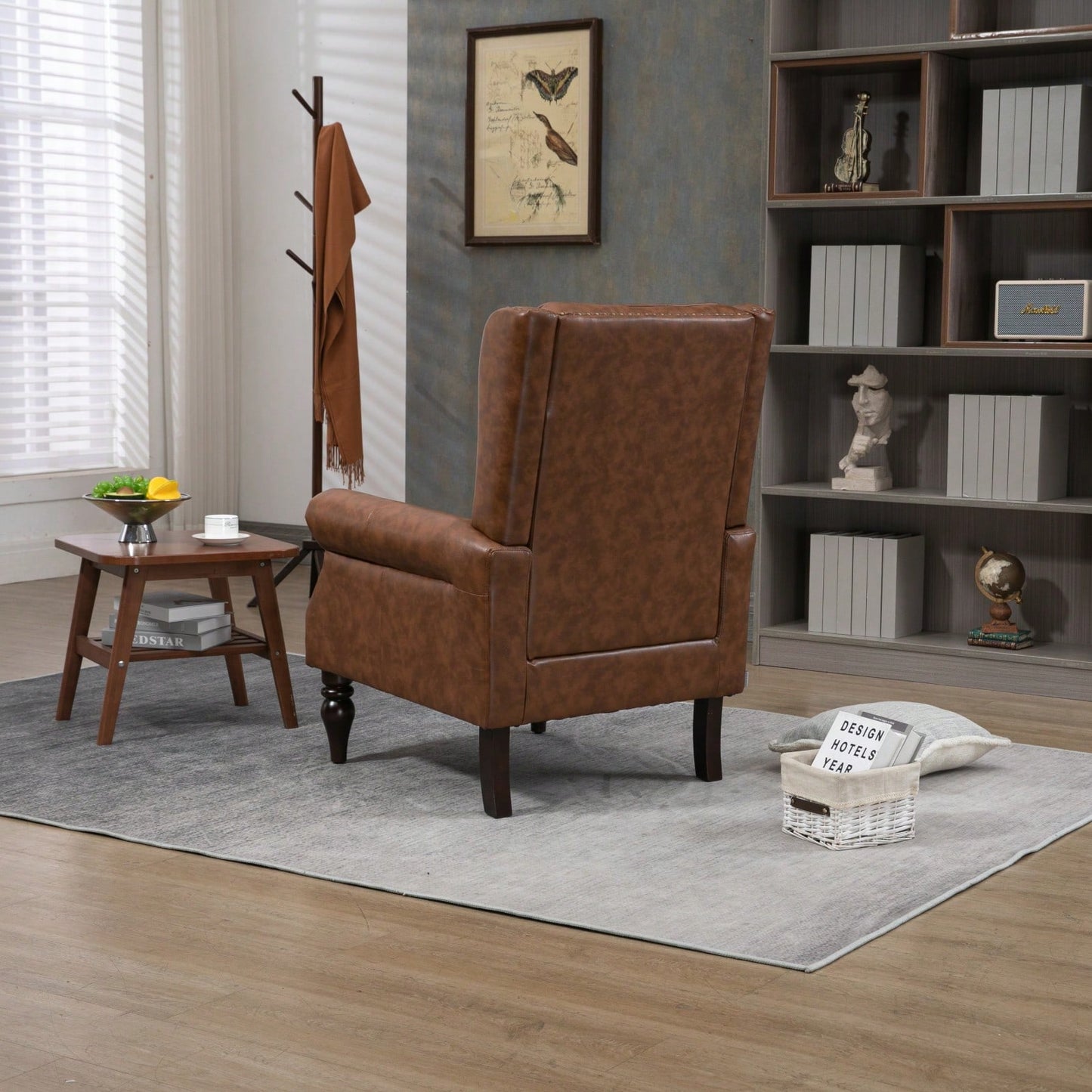 Wood Frame Armchair, Modern Accent Chair Lounge Chair For Living Room