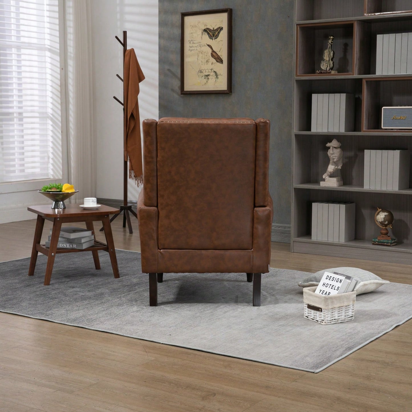 Wood Frame Armchair, Modern Accent Chair Lounge Chair For Living Room