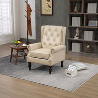 Wood Frame Armchair, Modern Accent Chair Lounge Chair For Living Room