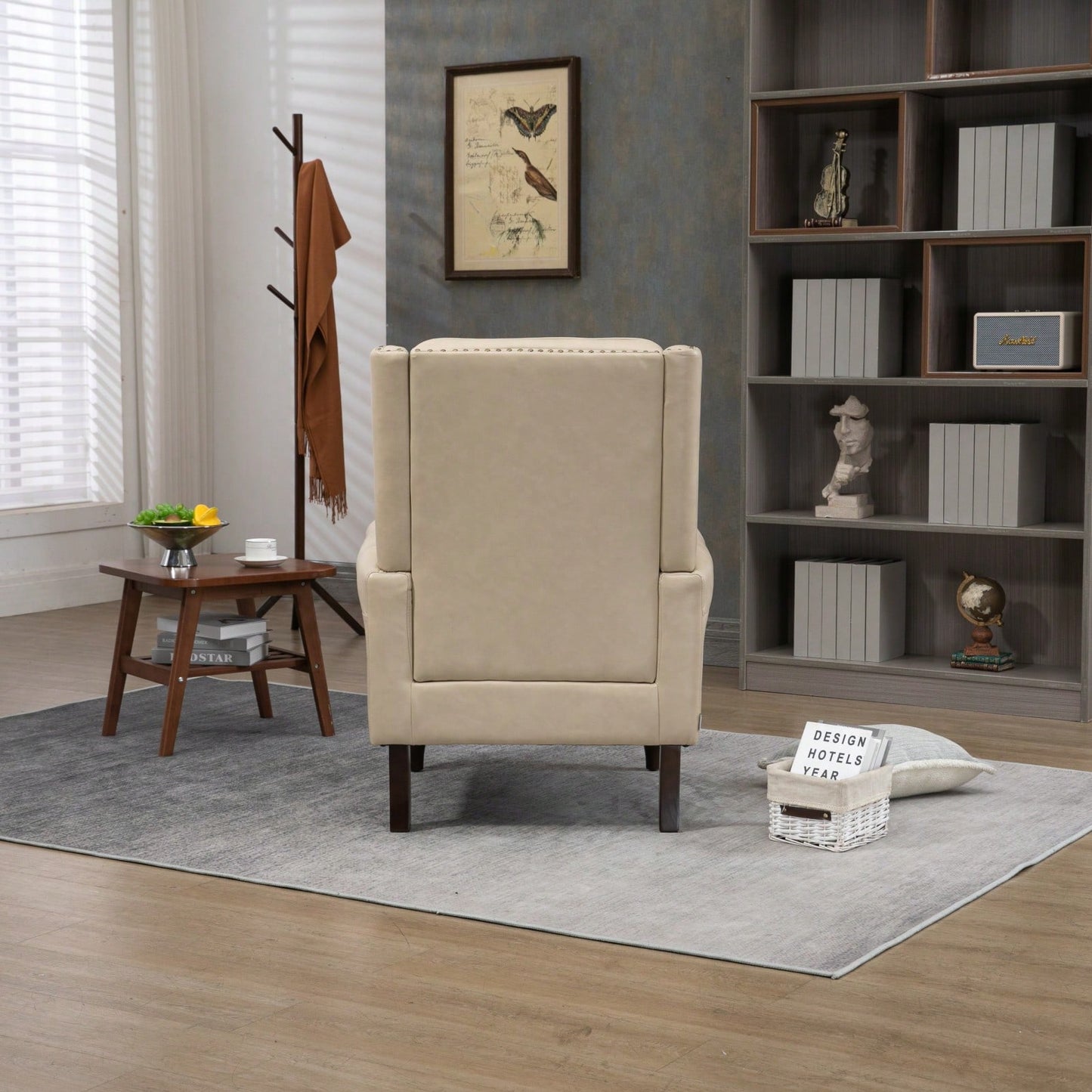 Wood Frame Armchair, Modern Accent Chair Lounge Chair For Living Room