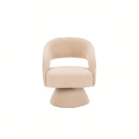 Round Barrel Swivel Accent Chair Armchair In Fabric For Living Room Bedroom