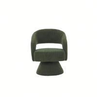 Round Barrel Swivel Accent Chair Armchair In Fabric For Living Room Bedroom