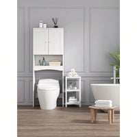 Over The Toilet Storage Cabinet with Adjustable Shelves and Open Storage Space Saver Bathroom Organizer