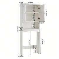 Over The Toilet Storage Cabinet with Adjustable Shelves and Open Storage Space Saver Bathroom Organizer