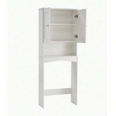 Over The Toilet Storage Cabinet with Adjustable Shelves and Open Storage Space Saver Bathroom Organizer