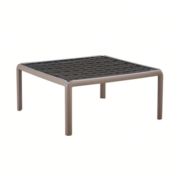 Weatherproof Outdoor Coffee Table and Cushioned Single Sofa Chair for Stylish Patio and Garden Relaxation