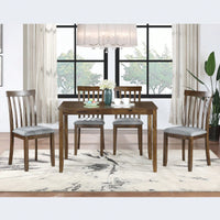 Solid Wood Dining Table For 4 - Small Space Rectangular Kitchen Table, Elegant & Modern Design, Easy Assembly