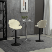 Adjustable Bar Stools Set Of 2, Counter Height Bar Chairs With Back And Footrest, Kitchen Pub Chairs