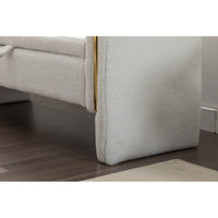 Velvet Upholstered Storage Bench with Gold Trim 53 Inch Wide Stylish Shoe Storage for Bedroom Living Room Entryway