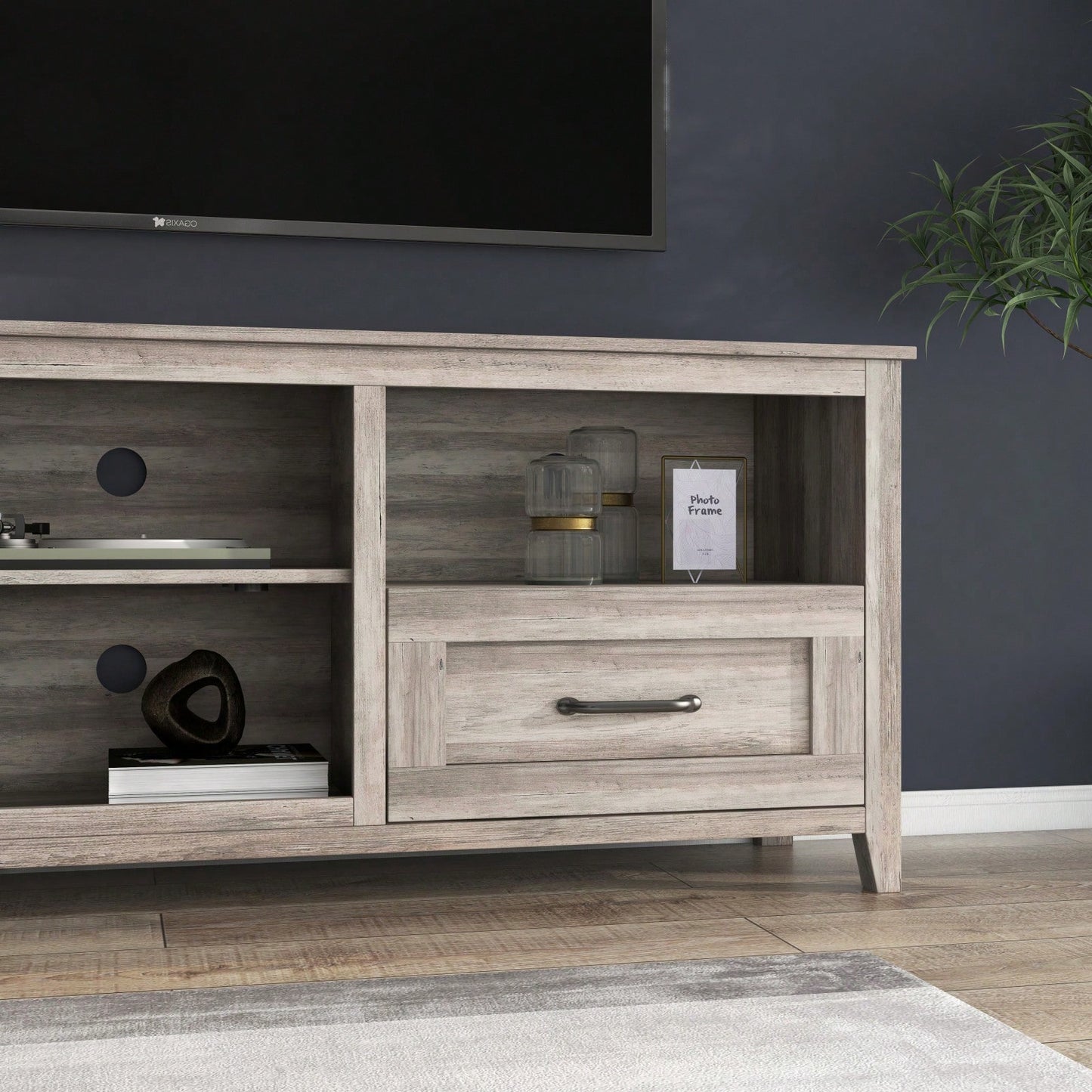 70.08 Inch Length TV Stand For Living Room And Bedroom, With 2 Drawers And 4 High-Capacity Storage Compartment