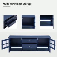 Sleek Modern TV Stand for 60 Inch TVs with Multifunctional Storage and Soft-Close Doors Ideal for Living Room and Bedroom