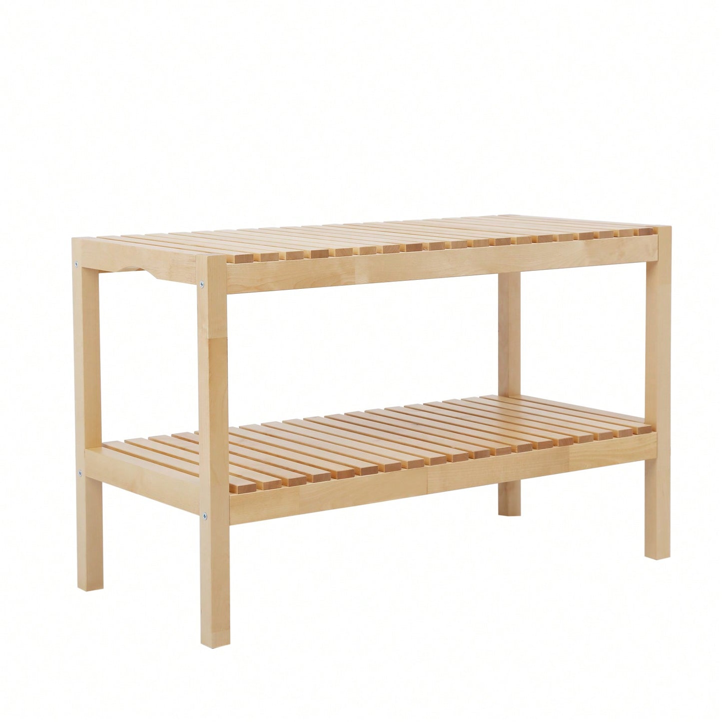 Birch Shoe Bench - 3 Tier Sturdy Storage Organizer