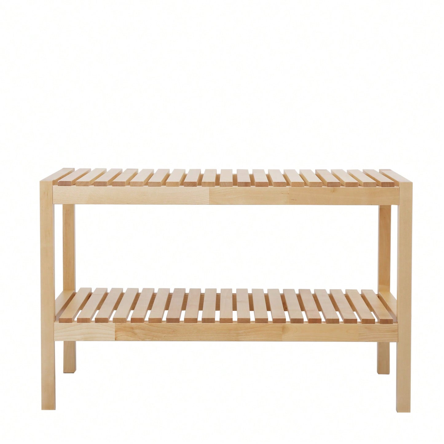 Birch Shoe Bench - 3 Tier Sturdy Storage Organizer