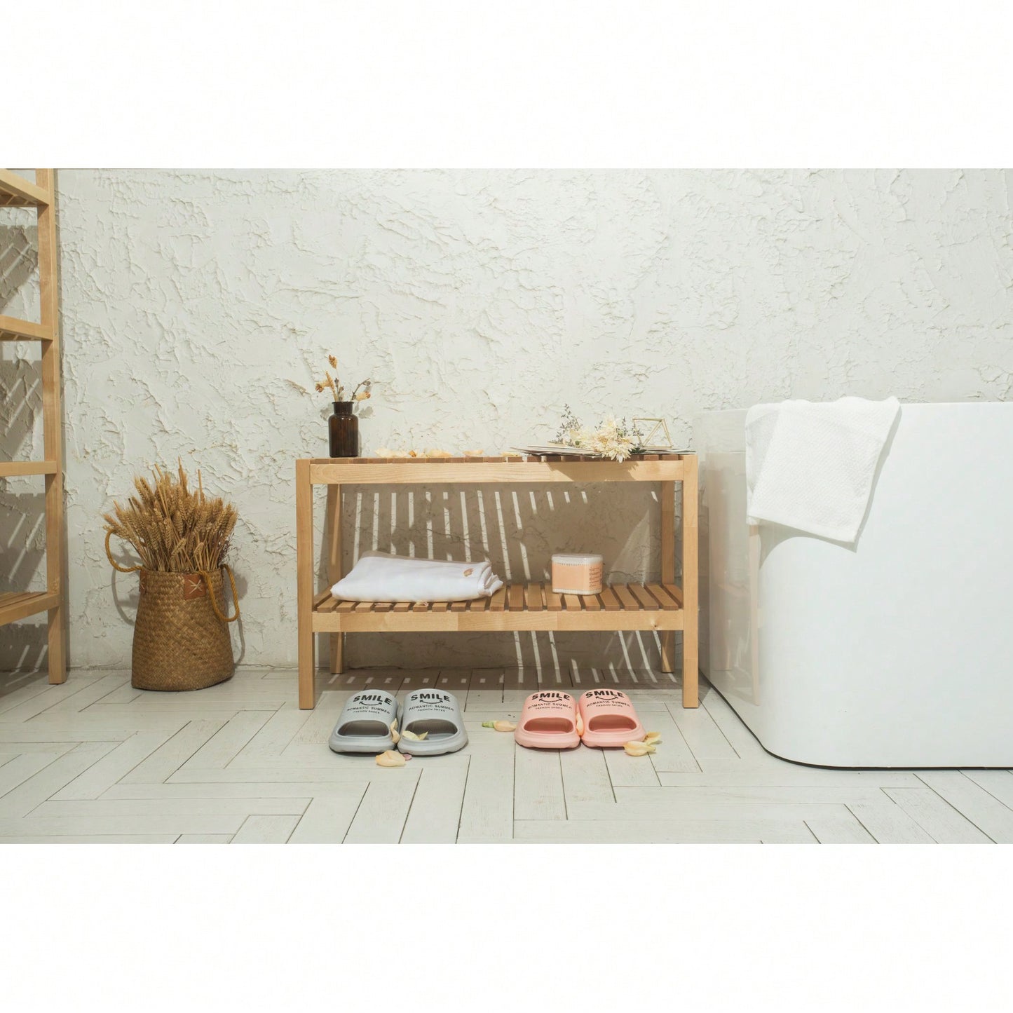 Birch Shoe Bench - 3 Tier Sturdy Storage Organizer