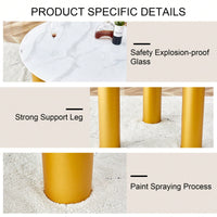 Round White Dining Table - 40" X 40" X 29.4"