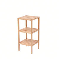 3-Tier Narrow Birch Bathroom Shelf Multifunctional Corner Storage Unit for Kitchen Living Room Bedroom Entryway