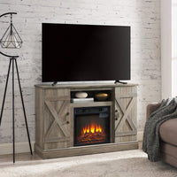 Farmhouse Classic Media TV Stand With Fireplace (Up To 50")