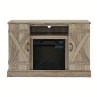 Farmhouse Classic Media TV Stand With Fireplace (Up To 50")