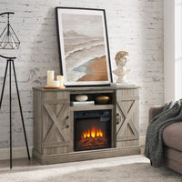 Farmhouse Classic Media TV Stand With Fireplace (Up To 50")