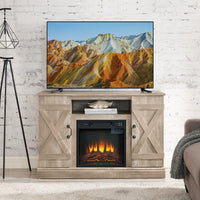 Farmhouse Classic Media TV Stand With Fireplace (Up To 50")