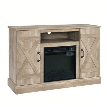 Farmhouse Classic Media TV Stand With Fireplace (Up To 50")