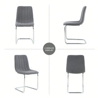 Stylish Velvet Dining Chairs Set of 4 with Back Support Metal Legs for Kitchen Office Bedroom