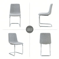 Stylish Velvet Dining Chairs Set of 4 with Back Support Metal Legs for Kitchen Office Bedroom