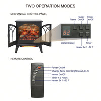 24 Inch 3D Flame Electric Infrared Quartz Fireplace Stove With Remote Control