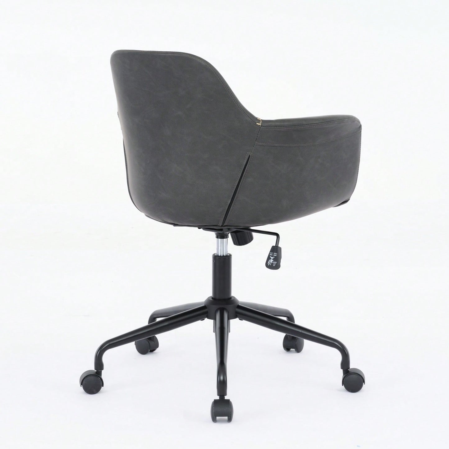 Ergonomic Mid-Century Modern Swivel Office Chair with Adjustable Height and Back Support for Home and Study