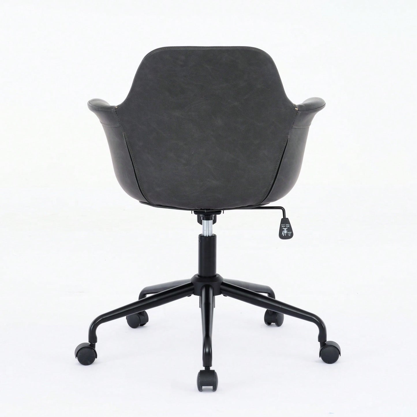 Ergonomic Mid-Century Modern Swivel Office Chair with Adjustable Height and Back Support for Home and Study