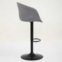 Modern Swivel Adjustable Height Bar Stools with Backrest PU Leather for Kitchen Island 17.7 Inch Large Base with Rubber Ring