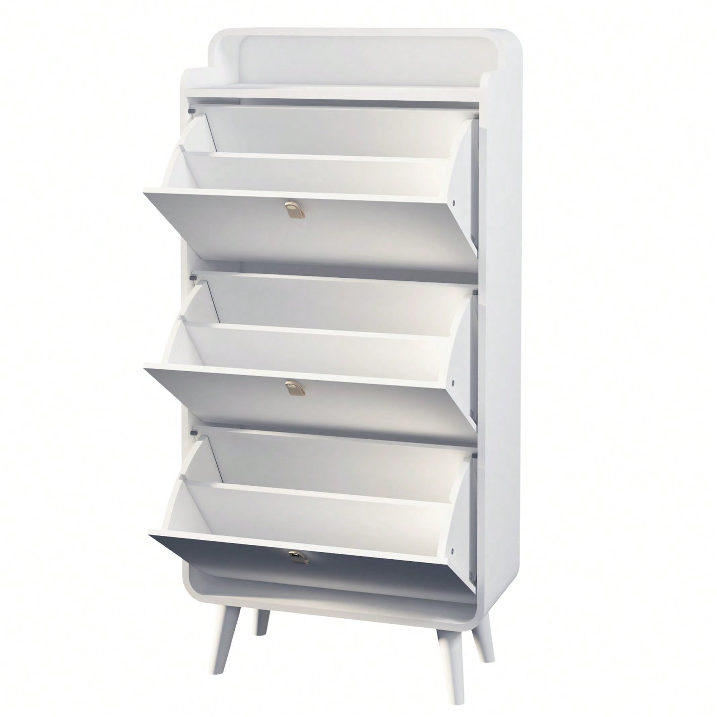 3 Drawers Shoe Cabinet, Shoe Storage Cabinet For Entryway,Outdoor,White Finish