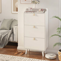 3 Drawers Shoe Cabinet, Shoe Storage Cabinet For Entryway,Outdoor,White Finish