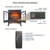 24-Inch 3D Flame Electric Infrared Quartz Fireplace Stove