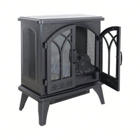 24-Inch 3D Flame Electric Infrared Quartz Fireplace Stove