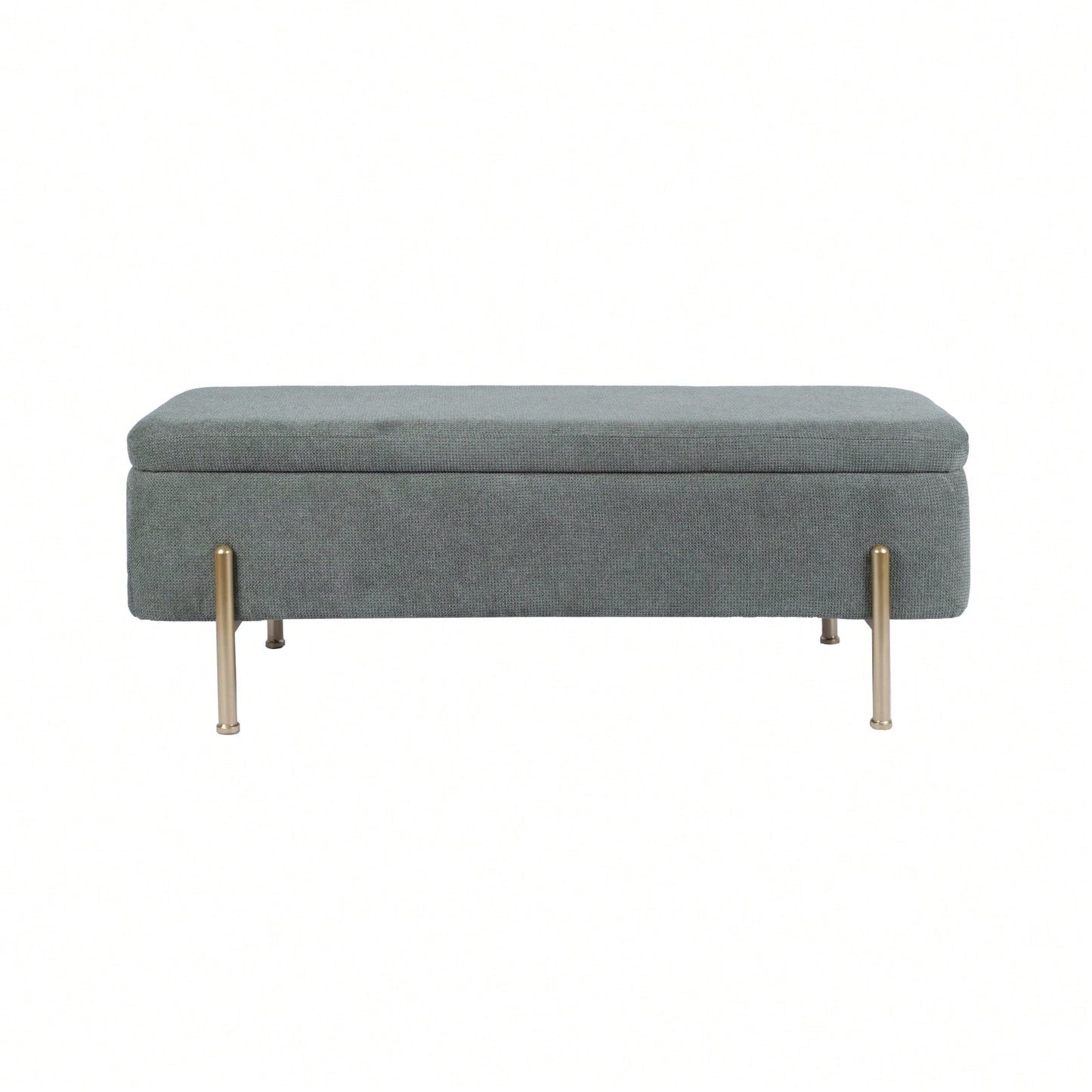 Upholstered Storage Bench With Chenille Fabric