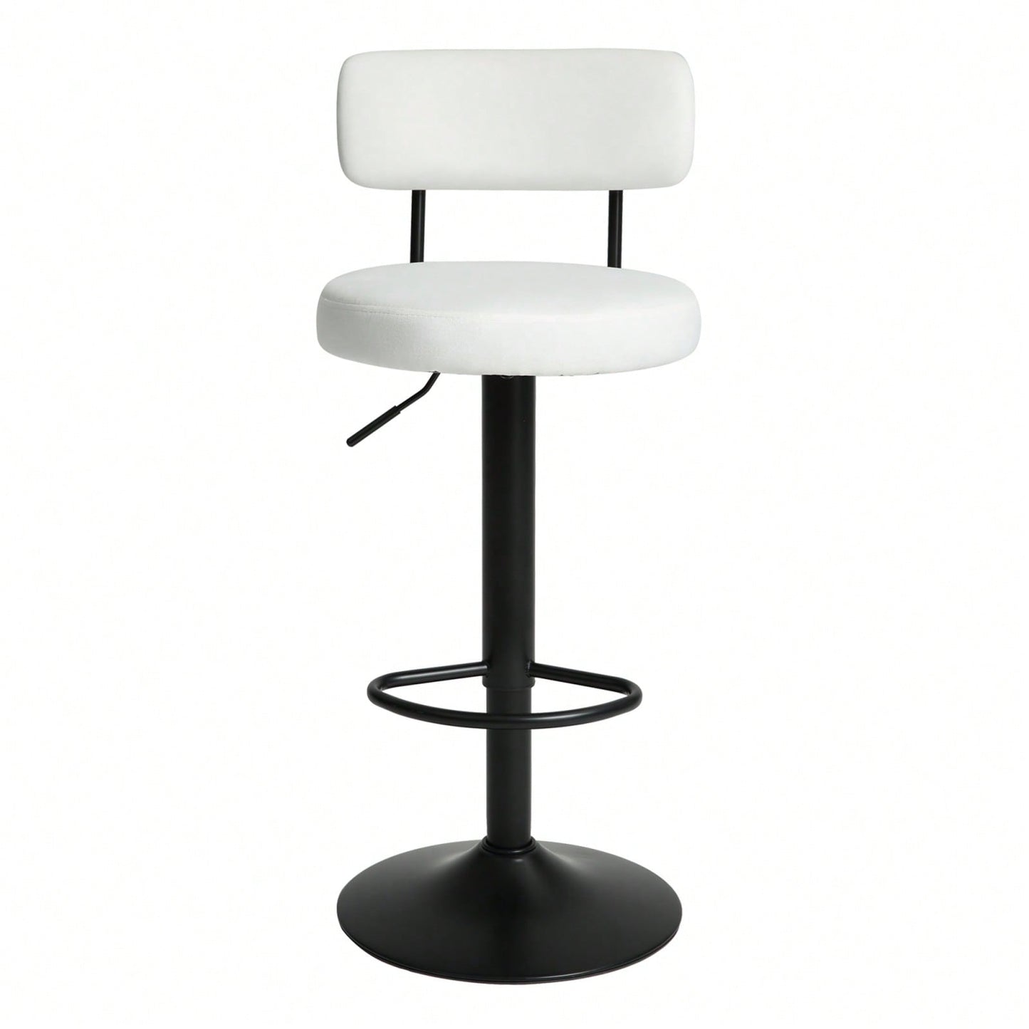 Modern Bar Stools Set Of 2, Upholstered Counter Height Bar Stools,Adjustable Bar Stool 24.5-30.5", Swivel Counter Stools For Kitchen Home