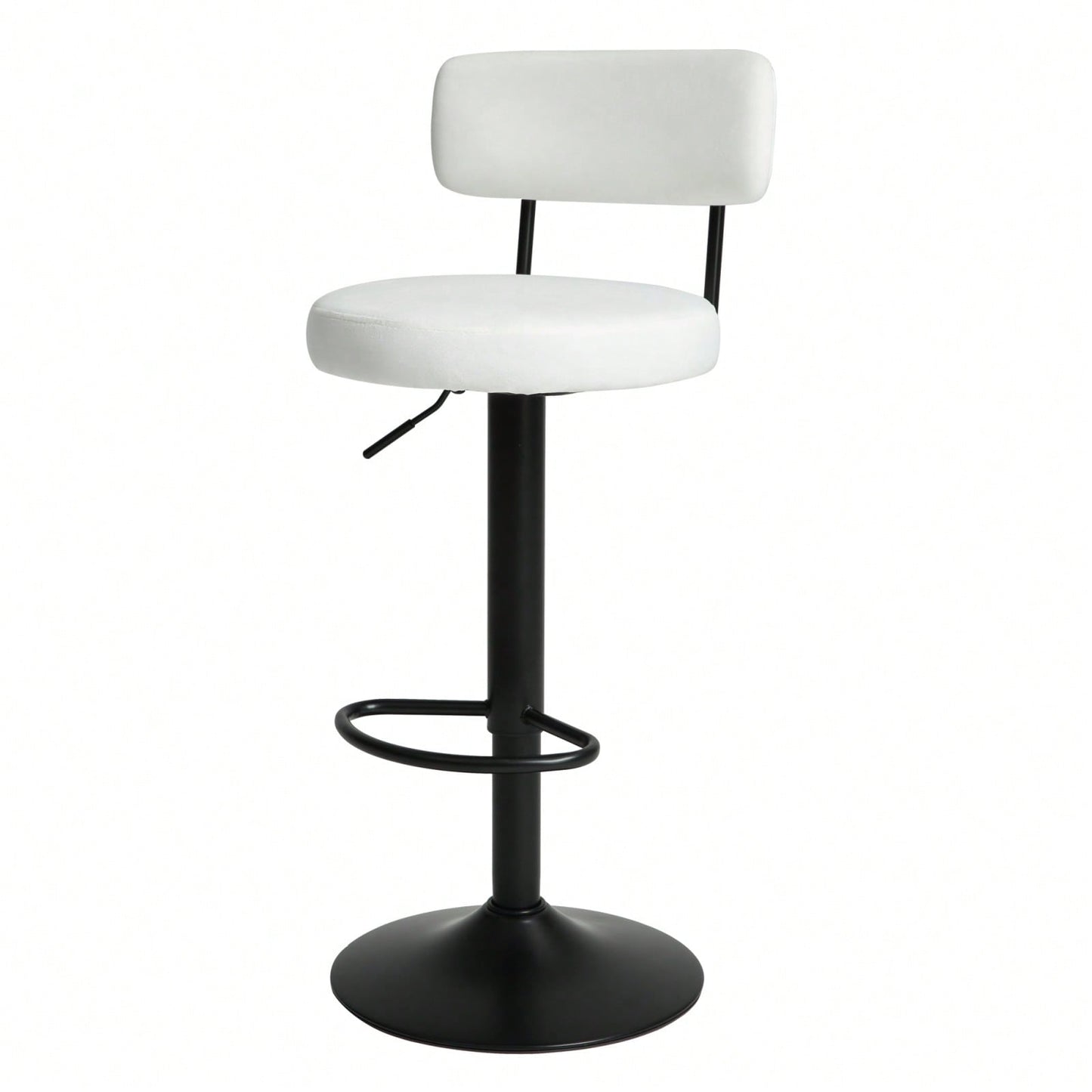 Modern Bar Stools Set Of 2, Upholstered Counter Height Bar Stools,Adjustable Bar Stool 24.5-30.5", Swivel Counter Stools For Kitchen Home