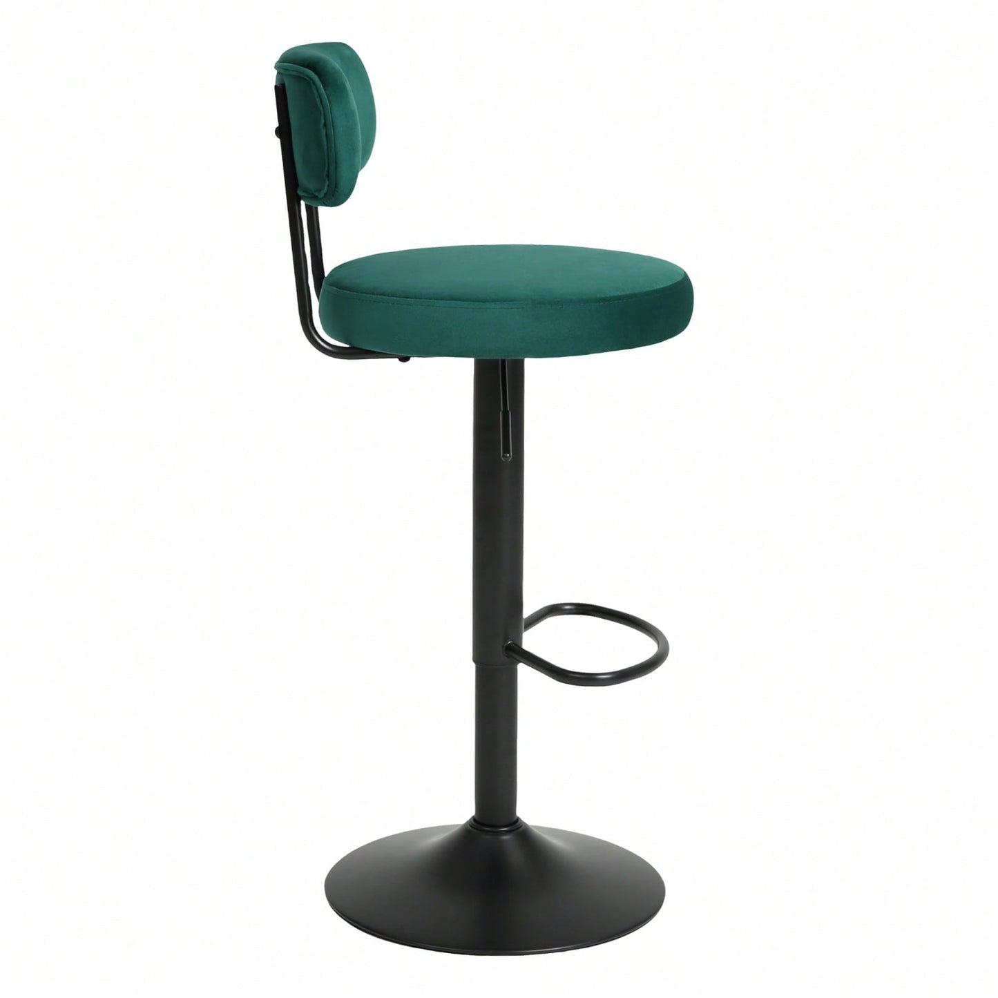 Modern Bar Stools Set Of 2, Upholstered Counter Height Bar Stools,Adjustable Bar Stool 24.5-30.5", Swivel Counter Stools For Kitchen Home