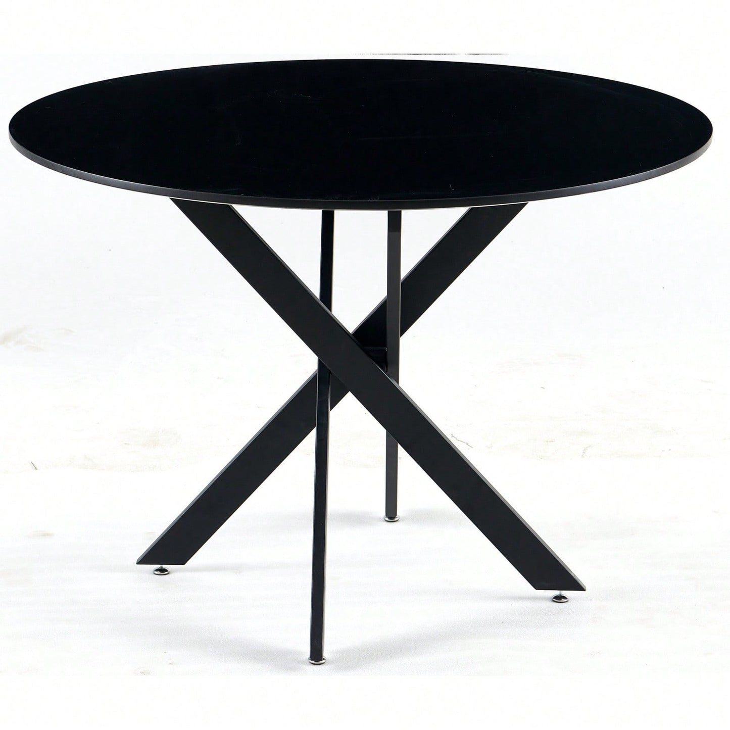 Mid-Century Dining Table For 4-6 People With Round Mdf Table Top, Pedestal Dining Table, End Table Leisure Coffee Table