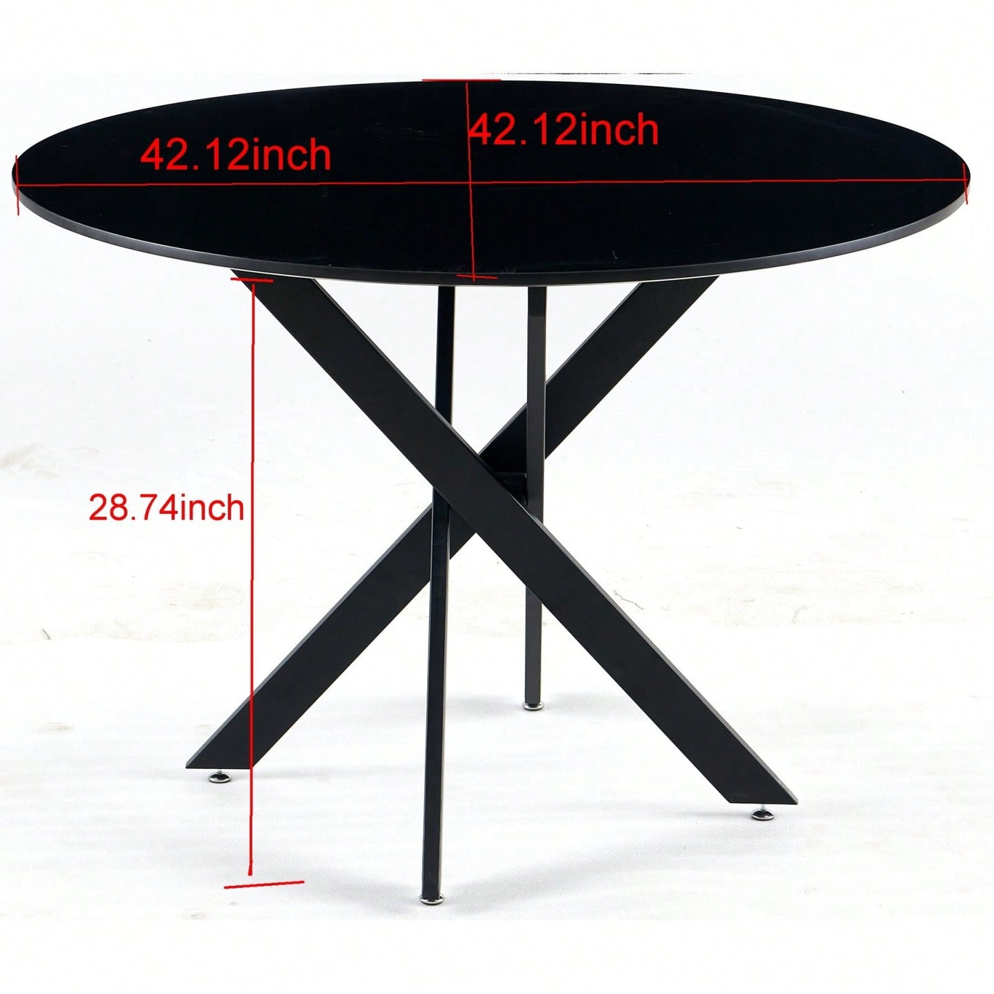 Mid-Century Dining Table For 4-6 People With Round Mdf Table Top, Pedestal Dining Table, End Table Leisure Coffee Table