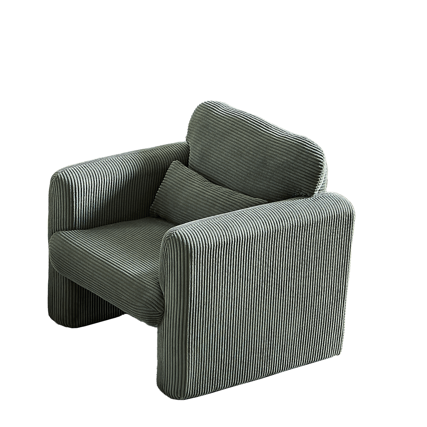 33" Corduroy Fabric Single Sofa, Modern Lounge Chairs Single Sofa With Support Pillow, For Apartment, Office, Living Room & Bedroom