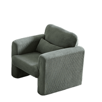 33" Corduroy Fabric Single Sofa, Modern Lounge Chairs Single Sofa With Support Pillow, For Apartment, Office, Living Room & Bedroom