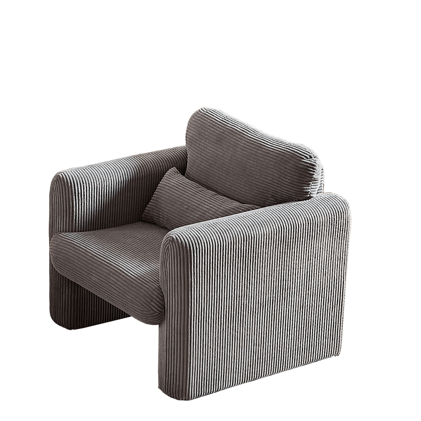 33" Corduroy Fabric Single Sofa, Modern Lounge Chairs Single Sofa With Support Pillow, For Apartment, Office, Living Room & Bedroom