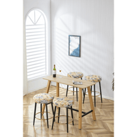 Counter Height Bar Stools Set Of 2, Upholstered Kitchen Dining Chairs With Footrest, 24 Inches - Velvet