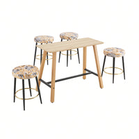 Counter Height Bar Stools Set Of 2, Upholstered Kitchen Dining Chairs With Footrest, 24 Inches - Velvet