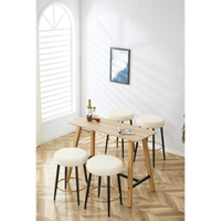 Counter Height Bar Stools Set Of 2, Upholstered Kitchen Dining Chairs With Footrest, 24 Inches - Velvet